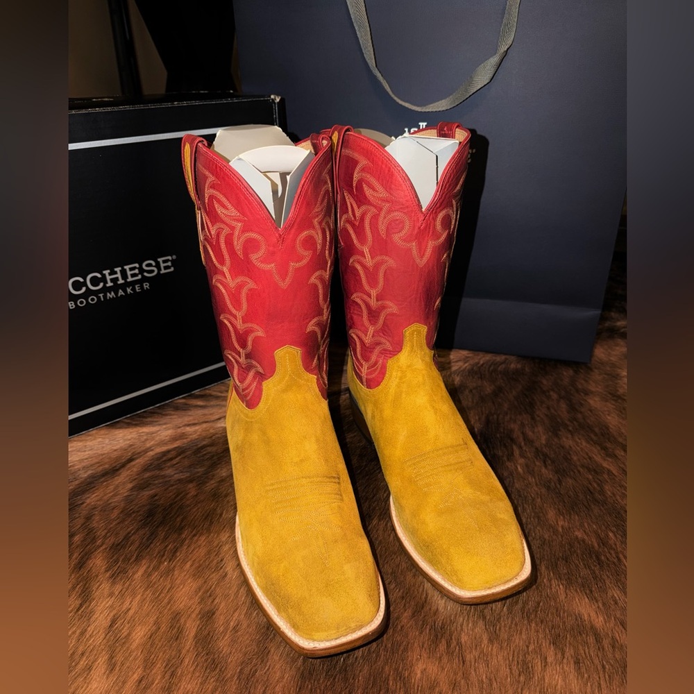 Vintage Lucchese Tulip Suede Boots 11.5D – Rare Vintage Style 30% Off Retail